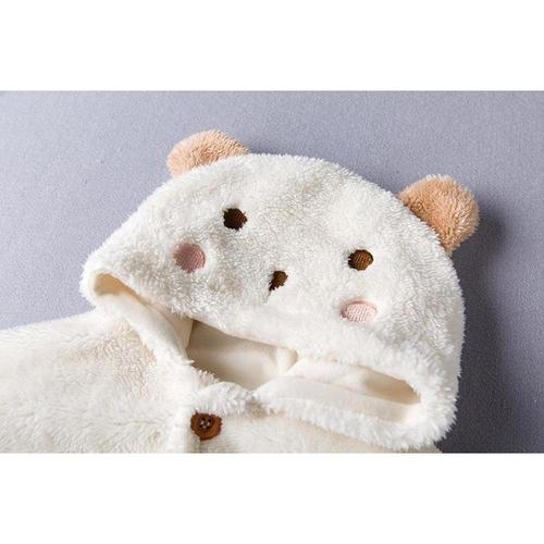 Winter-Babyponcho mit Kapuze