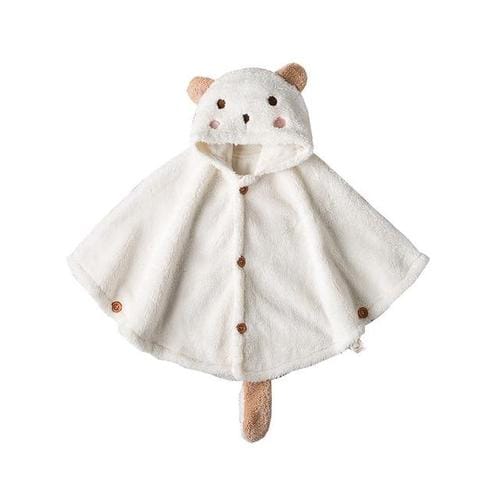 Winter-Babyponcho mit Kapuze