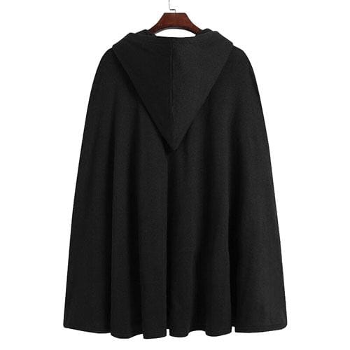 Winterlicher Herrenponcho mit Kapuze