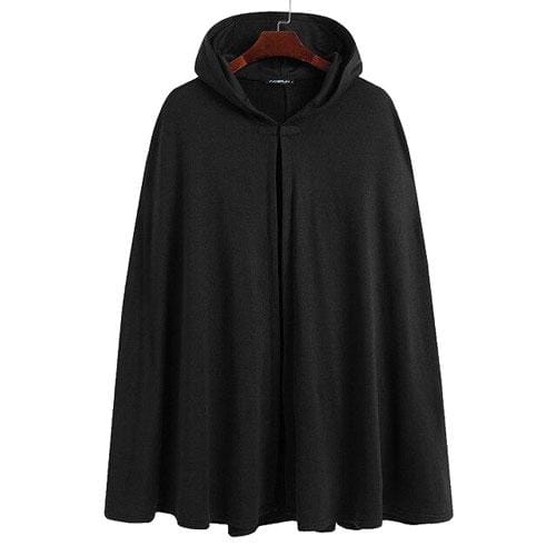 Winterlicher Herrenponcho mit Kapuze