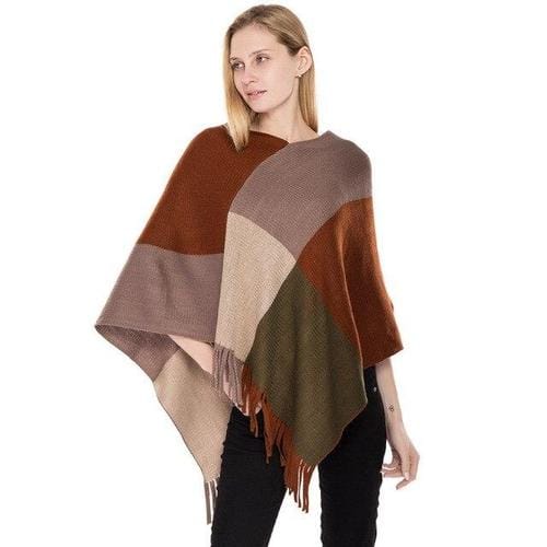 Winterlicher Wollponcho für Damen