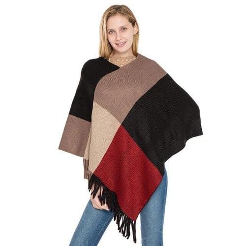Winterlicher Wollponcho für Damen