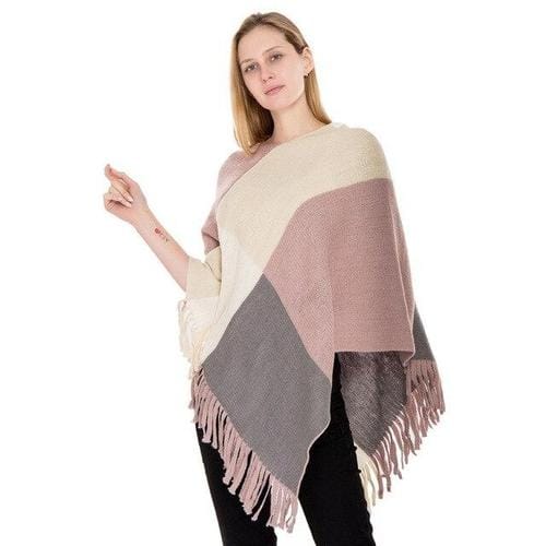 Winterlicher Wollponcho für Damen