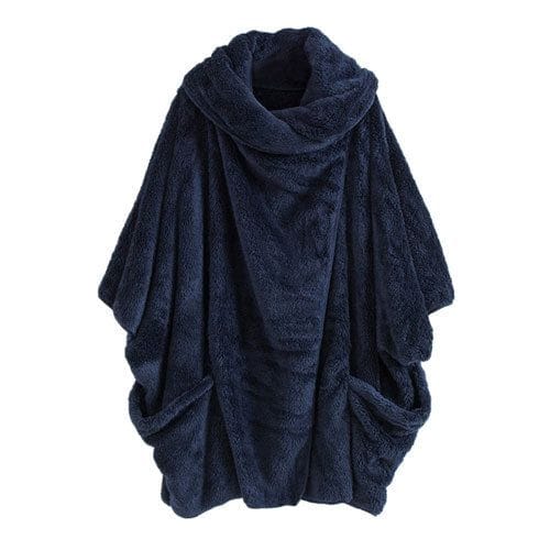 Weicher karierter Herrenponcho