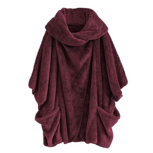 Weicher karierter Herrenponcho