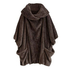 Weicher karierter Herrenponcho