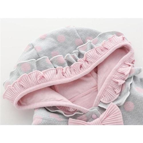 Sommerlicher Babyponcho mit Kapuze