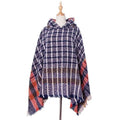 Sommerlicher Damenponcho mit Kapuze