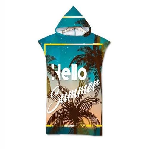 Sommerlicher Surf-Poncho aus Baumwolle